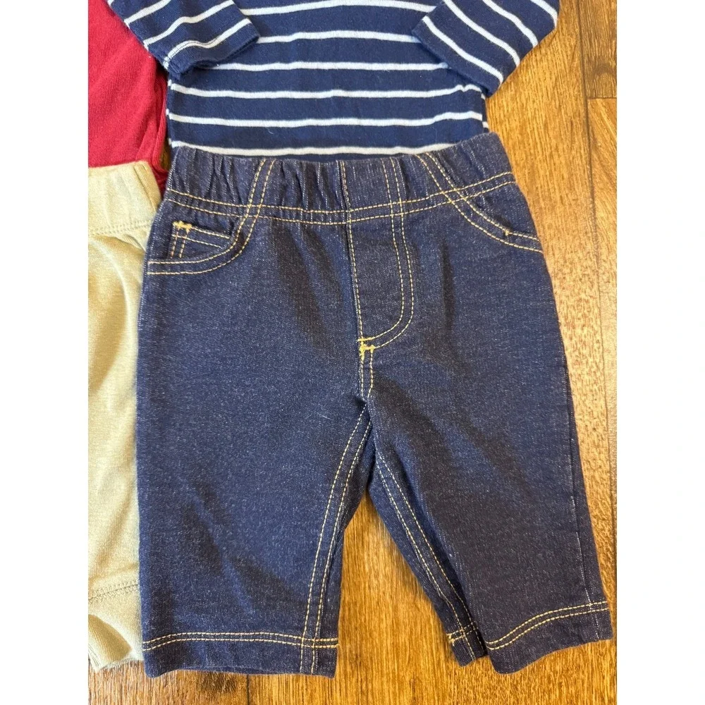 Baby Boy 3 Months Outfits Jeans‎ Pants Long Sleeved Bpdysuits Shirts Clothes Lot